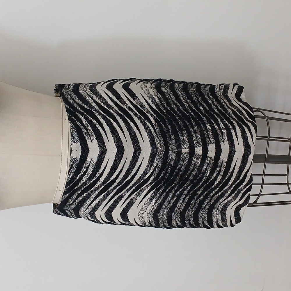 Banana Republic Jacquard Mini Skirt Zebra Print Size 12